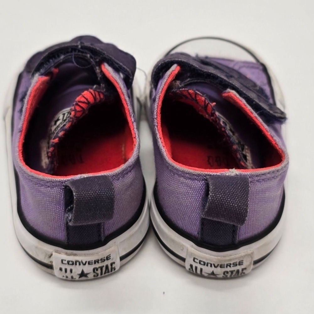 Converse Chuck Taylor All Star Lo Double Strap Purple Infant Sneakers Size 4 - Picture 5 of 8